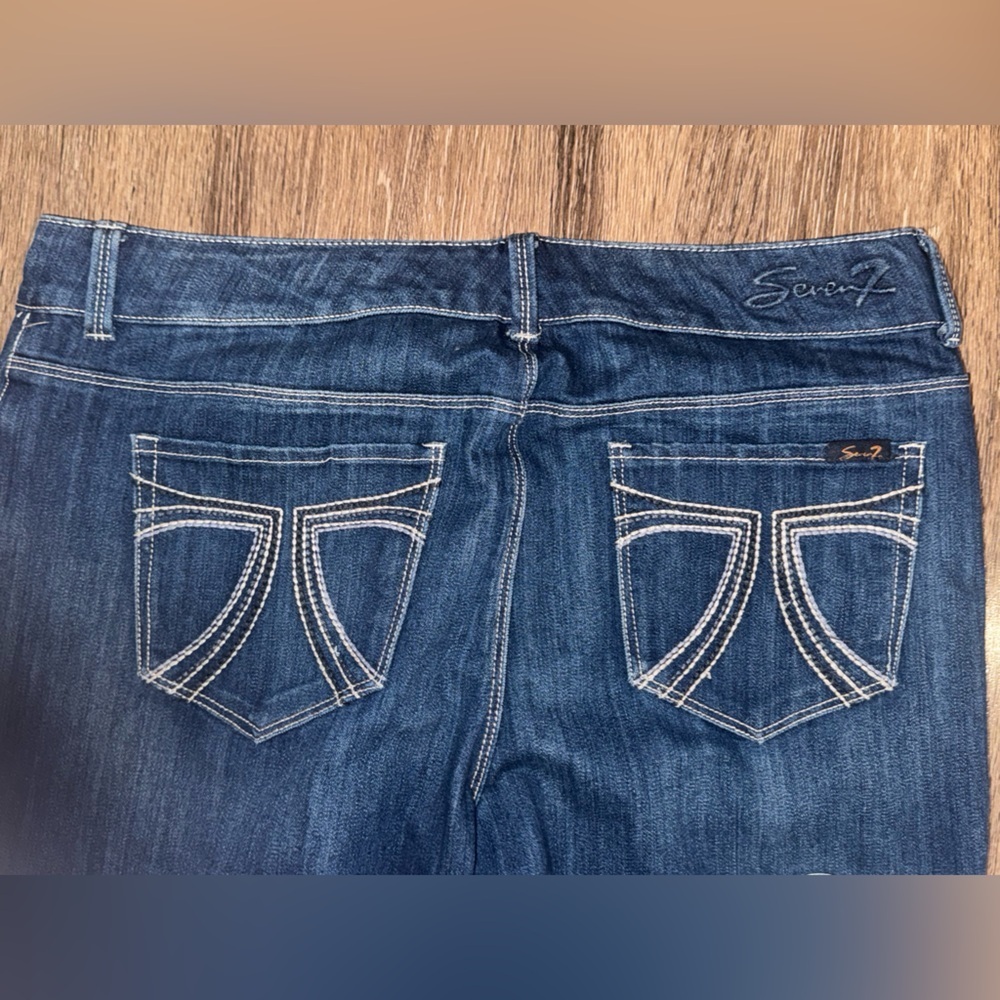 Seven7 Darkwash Bootcut Jeans Size 14 - Picture 9 of 11